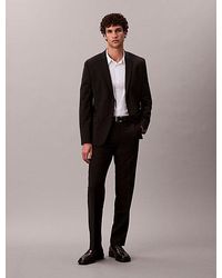 Calvin Klein - Nauwsluitend Button-Down Overhemd Van Stretchkatoen - Lyst