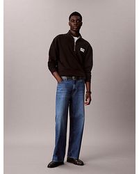 Calvin Klein - Jeans Cotton Terry Quarter Zip Sweatshirt - Lyst