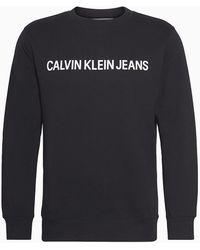 Calvin Klein Sweatshirt in Weiß für Herren Training und Fitnesskleidung Sweatshirts Herren Bekleidung Sport- 