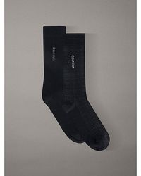 Calvin Klein - 2 Pack Logo Check Crew Socks - Lyst