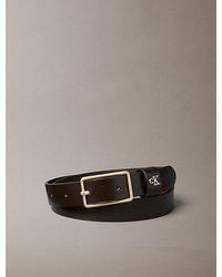 Calvin Klein - Leather Monogram Hardware Belt - Lyst