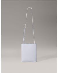 Calvin Klein - Lined Leather Crossbody Bag - Lyst