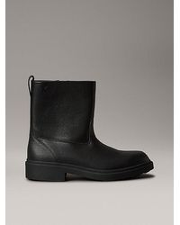 Calvin Klein - Jeans Leather Airfit Lugged Zip Boots - Lyst