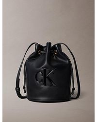 Calvin Klein - Small Signature Monogram Bucket Bag - Lyst