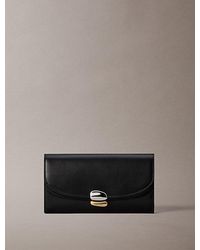 Calvin Klein - Leather Sculptural Long Trifold Wallet - Lyst