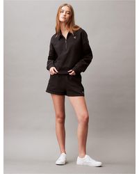 Calvin Klein - Archive Logo Fleece Quarter Zip Polo Sweatshirt - Lyst