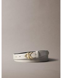 Calvin Klein - Full Grain Leather Logo Belt - Lyst