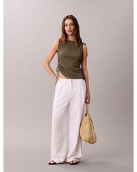 Calvin Klein - Jeans Textured Knit Sleeveless Top - Lyst