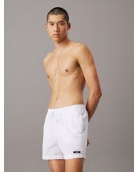 Calvin Klein - Short De Bain Mi-Long Avec Cordon De Serrage - Lyst