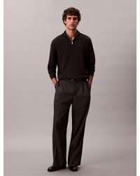 Calvin Klein - Merino Wool Quarter Zip Jumper - Lyst