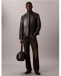 Calvin Klein - Nappa Leather Jacket - Lyst