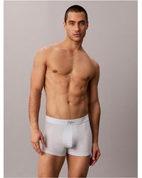 Calvin Klein - Cotton Stretch Script Patch Trunk - Lyst