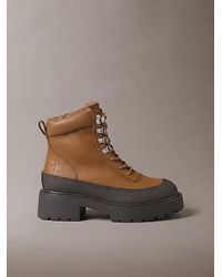 Calvin Klein - Ck Bold Leather Hiking Boots - Lyst