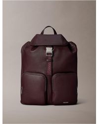 Calvin Klein - Logo Strap Flap Backpack - Lyst