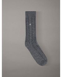 Calvin Klein - Wool Blend Monogram Boot Socks - Lyst
