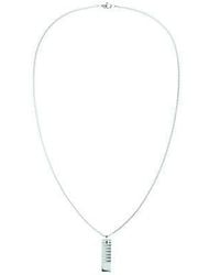 Calvin Klein - Rectangular Pendant Necklace - Lyst