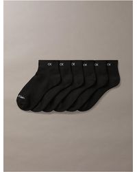 Calvin Klein - Basic Cushion Quarter 6-Pack Socks - Lyst