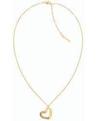 Calvin Klein - Minimalistic Hearts Necklace - Lyst