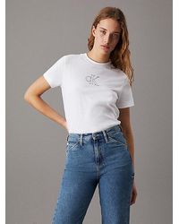 Calvin Klein - Camiseta con monograma - Lyst
