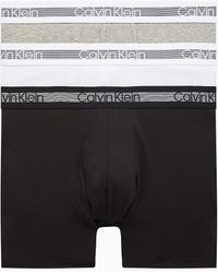 Calvin Klein Pack de 3 b�xers largos - Cooling - Gris