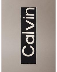 Calvin Klein - Cotton Jacquard Knit Logo Scarf - Lyst