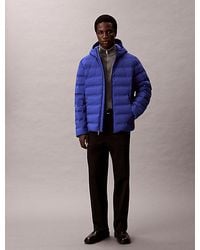 Calvin Klein - Compact Pufferjack Met Reliëflogo En Gewatteerde Afwerking - Lyst