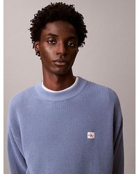 Calvin Klein - Jeans Cotton Waffle Knit Jumper - Lyst
