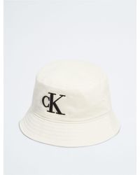 Calvin Klein - Embroidered Monogram Logo Twill Bucket Hat - Lyst