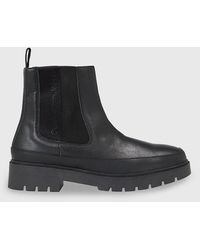 Calvin Klein - Faux Leather Chelsea Boots - Lyst