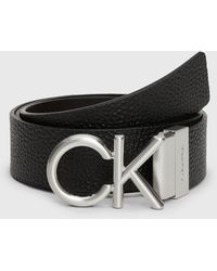 Calvin Klein - Reversible Leather Logo Belt - Lyst