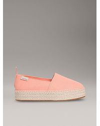 Calvin Klein - Canvas Plateau-Espadrilles - Lyst