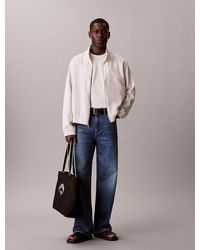 Calvin Klein - Veste Relaxed En Coton Et Lin - Lyst
