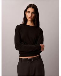 Calvin Klein - Merino Wool Blend Crewneck Sweater - Lyst