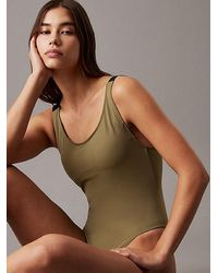 Calvin Klein - Badeanzug Mit Tiefem Rücken - Lyst