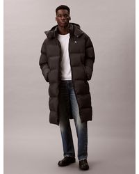 Calvin Klein - Hooded Nylon Puffer Coat - Lyst