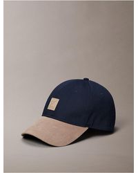 Calvin Klein - Mixed Media Colourblock Emblem Logo Cap - Lyst