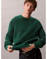 Calvin Klein - Jeans Wool Blend Relaxed Raglan Jumper - Lyst