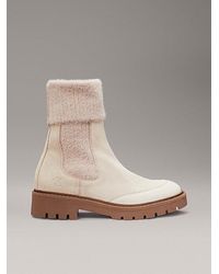 Calvin Klein - Botas Chelsea de invierno de ante - Lyst