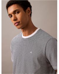 Calvin Klein - Calvin Klein Smooth Cotton Stripe Classic T-Shirt - Lyst