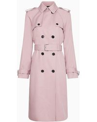 Calvin Klein Gabardina relaxed de sarga suave - Rosa