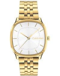 Calvin Klein - Rounded Case Sunray Dial Watch - Lyst