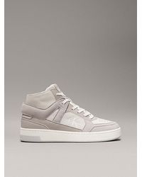 Calvin Klein - Leren High-top Sneakers - Lyst
