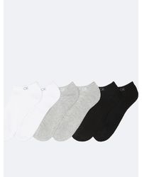 Calvin Klein - Basic Cushion No Show 6-pack Socks - Lyst