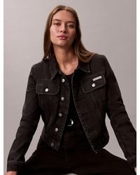 Calvin Klein - Cropped 90S Denim Jacket - Lyst