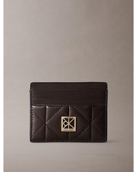 Calvin Klein - Quilted Rfid Emblem Logo Cardholder - Lyst