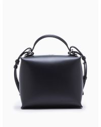 CALVIN KLEIN 205W39NYC Leather Lunch Box Bag - Black