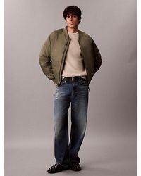 Calvin Klein - Jeans Wool Blend Ribbed Jumper - Lyst