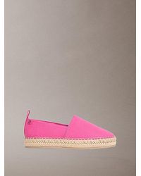 Calvin Klein - Tessa Canvas Emblem Logo Espadrilles - Lyst