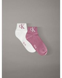 Calvin Klein - Jeans 2 Pack Soft Cotton Stretch Ankle Socks - Lyst