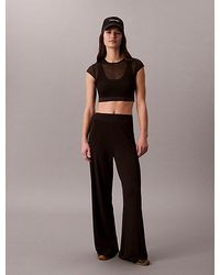 Calvin Klein - Sport Performance Wide Leg Sculpt Trousers - Lyst